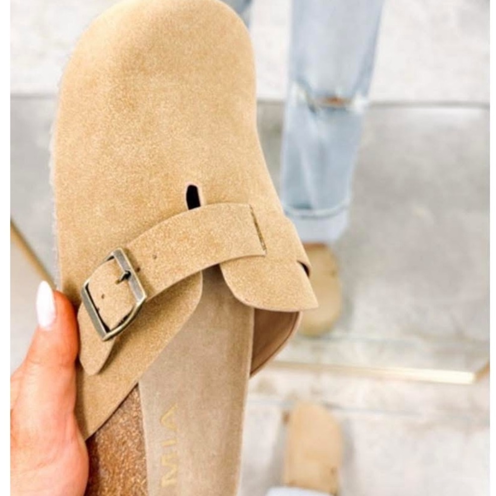 MIA Tan Suede Women's Mules